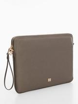Mango Nil Large Zipped Laptop Case, Dark Grey