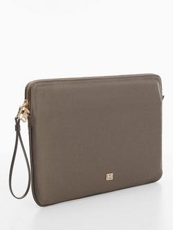 Mango Nil Large Zipped Laptop Case, Dark Grey, Dark Grey