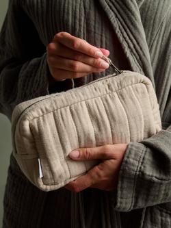 Bedfolk Dream Cotton Make-Up Bag, Fawn