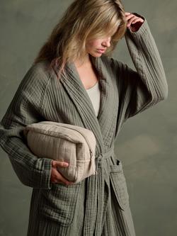 Bedfolk Dream Cotton Make-Up Bag - view 2, Fawn