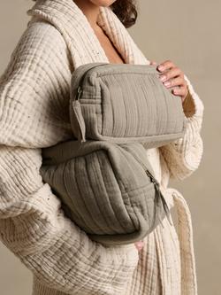 Bedfolk Dream Cotton Wash Bag - view 2, Moss