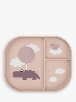 Done by Deer Foodie Kids' Compartment Plate, Powder, Powder