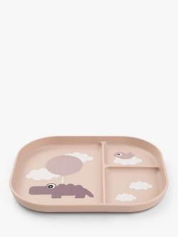 Done by Deer Foodie Kids' Compartment Plate, Powder - view 2, Powder