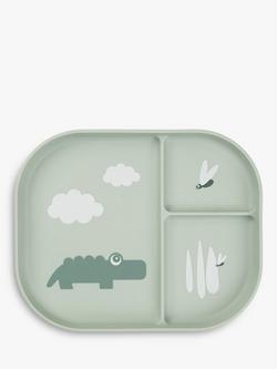 Done by Deer Foodie Kids' Compartment Plate, Green, Green