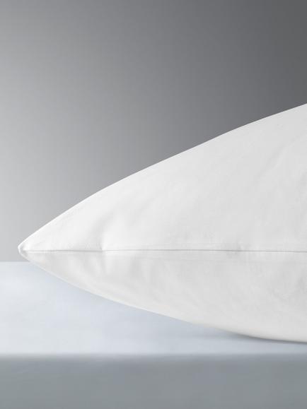 John Lewis Natural Cotton Square Pillow Liners, Pair - view 2, White