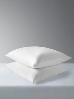 John Lewis Natural Cotton Square Pillow Liners, Pair, White