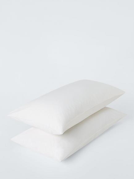 John Lewis Natural Cotton Kingsize Pillow Liners, Pair, White