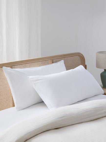 John Lewis Natural Cotton Kingsize Pillow Liners, Pair, White