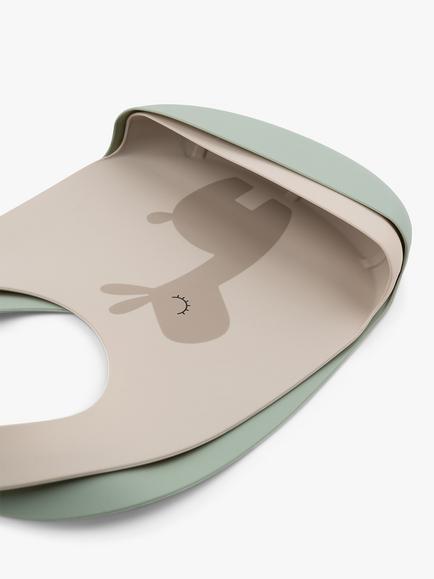 Done by Deer Lalee Silicone Bibs, Pack of 2, Sand/Green - view 2, Sand/Green