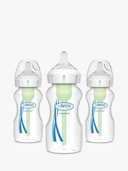 Dr Brown's Options+ Anti-Colic Bottles, Pack of 3, 270ml, Multi