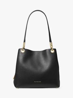 Michael Kors Kensington Leather Tote Bag, Black, Black