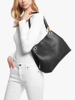 Michael Kors Kensington Leather Tote Bag, Black - view 2, Black