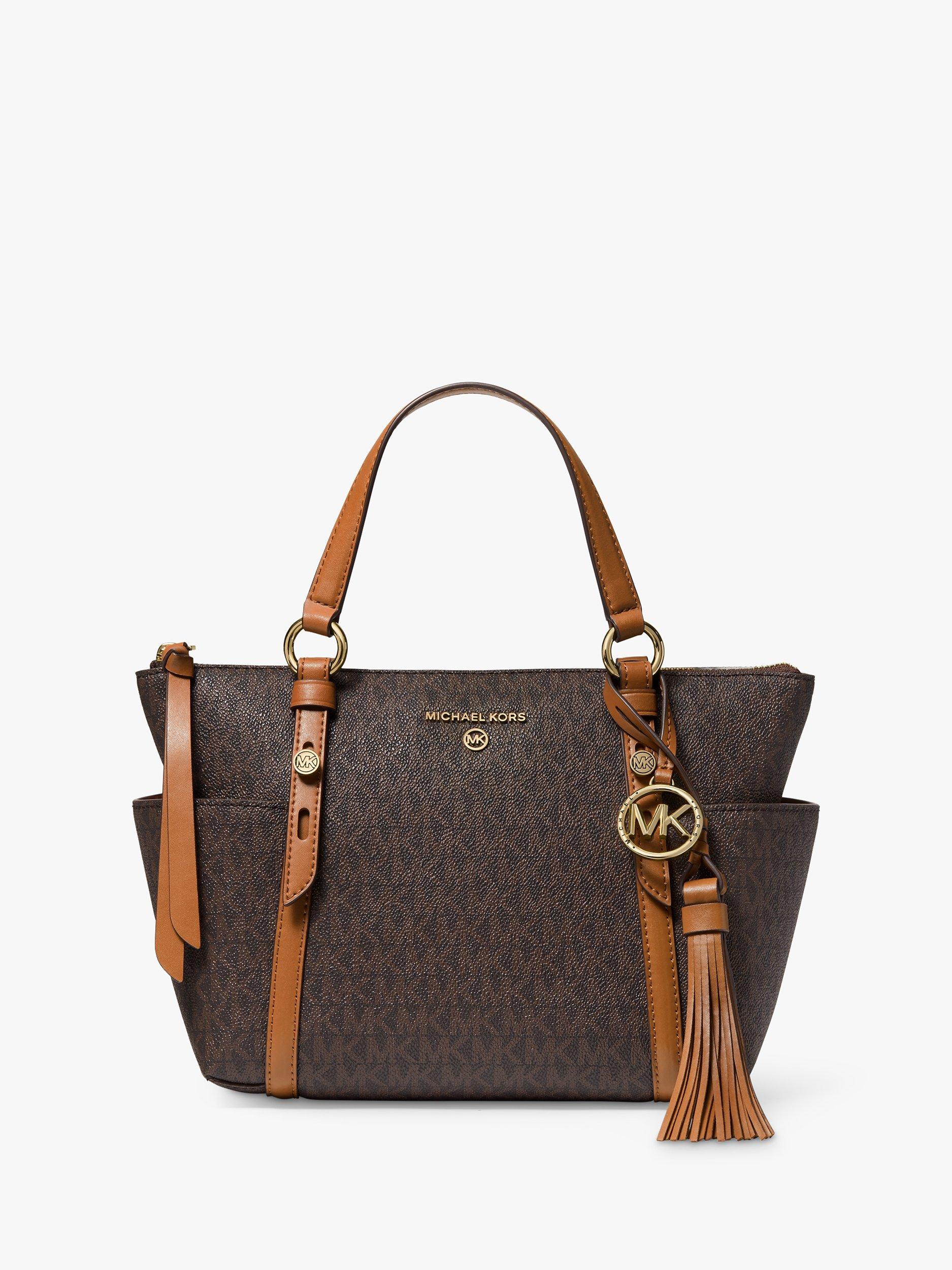 Product image 1 of 3, which shows Michael Kors Sullivan Logo Tote Bag, Brown/Acorn