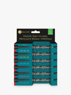 Manuscript Metallic Callicreative Italic Markers, Pack of 6, Multi - view 2, Multi