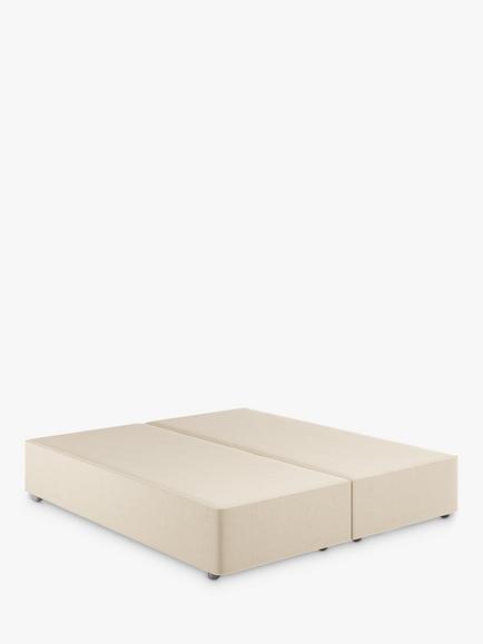 Vispring Signature Upholstered Divan Base, Double, Faux Suede Mink