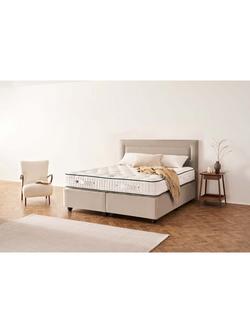 Vispring Signature Upholstered Divan Base, Double - view 2, Faux Suede Mink