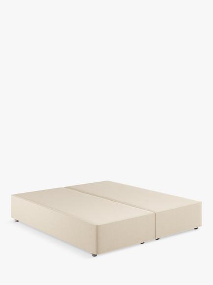 Vispring Signature Upholstered Divan Base, Emperor, Faux Suede Mink