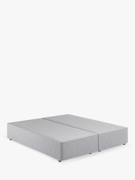 Vispring Signature Upholstered Divan Base, Double, Rain Denim
