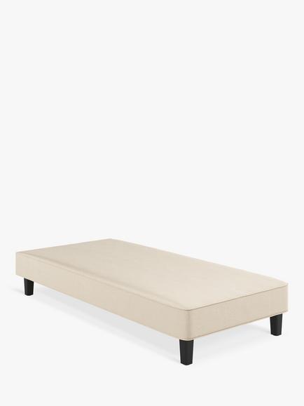 Vispring Signature Upholstered Shallow Divan Base, Single, Faux Suede Mink