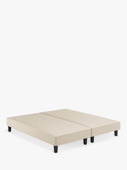 Vispring Signature Upholstered Shallow Divan Base, Double, Faux Suede Mink