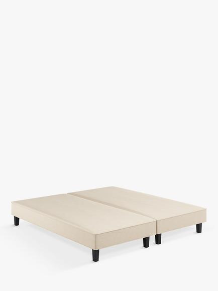 Vispring Signature Upholstered Shallow Divan Base, King Size, Faux Suede Mink