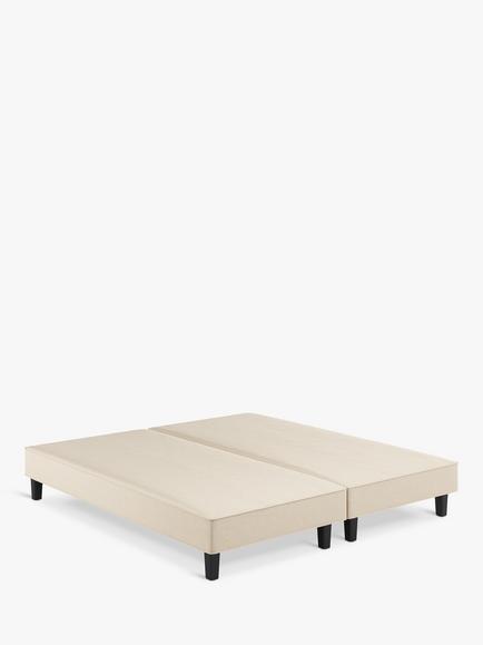 Vispring Signature Upholstered Shallow Divan Base, Super King Size, Faux Suede Mink
