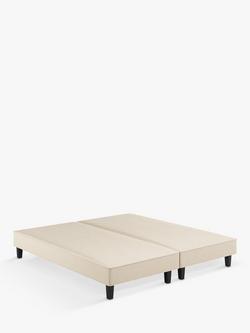 Vispring Signature Upholstered Shallow Divan Base, Emperor, Faux Suede Mink