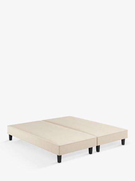 Vispring Signature Upholstered Shallow Divan Base, Emperor, Faux Suede Mink