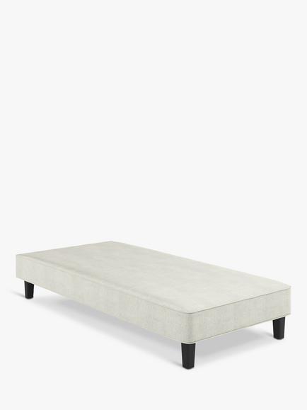 Vispring Signature Upholstered Shallow Divan Base, Single, Chess Cream