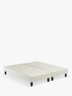 Vispring Signature Upholstered Shallow Divan Base, Super King Size, Chess Cream