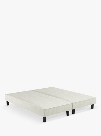 Vispring Signature Upholstered Shallow Divan Base, Super King Size, Chess Cream