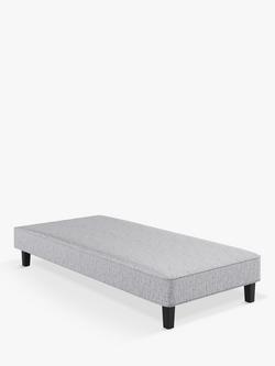 Vispring Signature Upholstered Shallow Divan Base, Single, Rain Denim