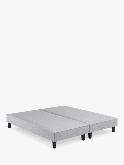 Vispring Signature Upholstered Shallow Divan Base, Double, Rain Denim