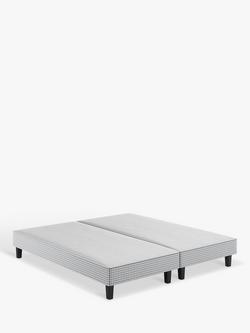 Vispring Signature Upholstered Shallow Divan Base, Super King Size, Houndstooth Steel