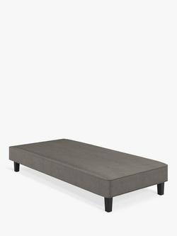 Vispring Signature Upholstered Shallow Divan Base, Extra Long Single, Boucle Sodalite