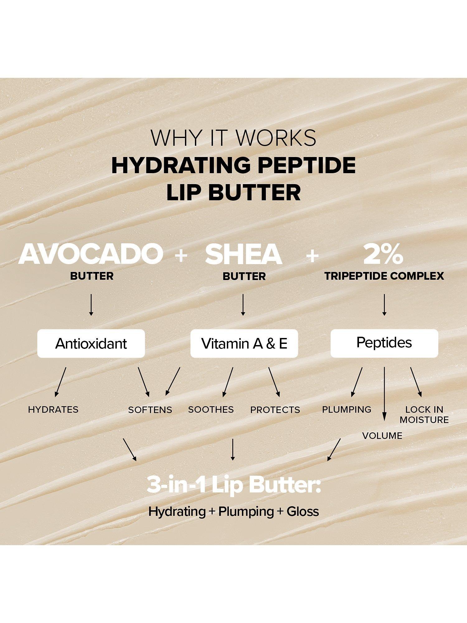 Product image 7 of 11, which shows Nudestix Nudeskin Hydra-Peptide Lip Butter Shea + Avocado, 10ml
