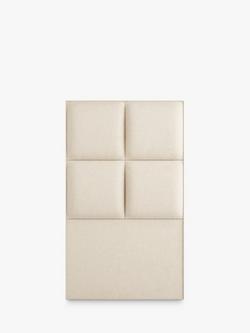 Vispring Atlas Full Depth Upholstered Headboard, Single, Faux Suede Mink