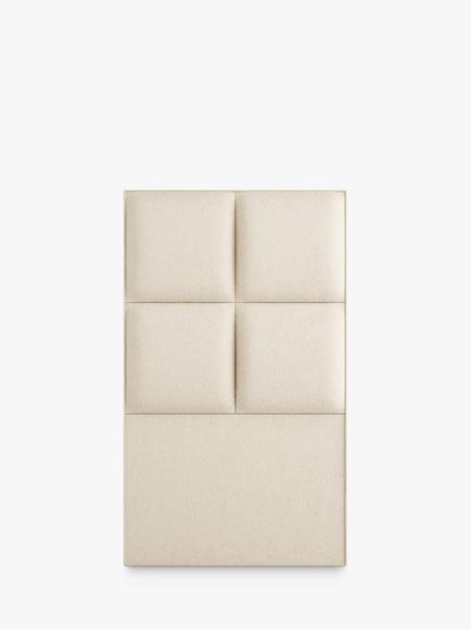 Vispring Atlas Full Depth Upholstered Headboard, Single, Faux Suede Mink