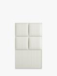 Vispring Atlas Full Depth Upholstered Headboard, Single, Chess Cream