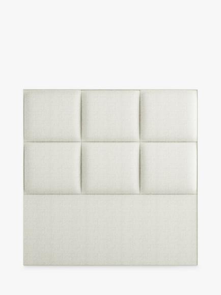 Vispring Atlas Full Depth Upholstered Headboard, Double, Chess Cream