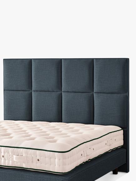 Vispring Atlas Full Depth Upholstered Headboard, Double - view 2, Chess Cream