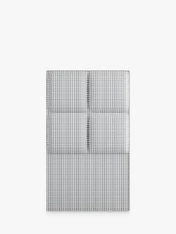 Vispring Atlas Full Depth Upholstered Headboard, Single, Houndstooth Steel