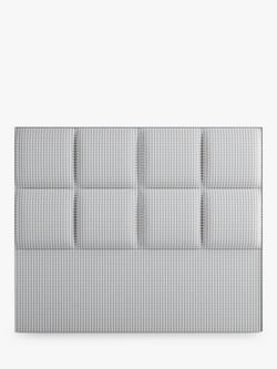 Vispring Atlas Full Depth Upholstered Headboard, Super King Size, Houndstooth Steel