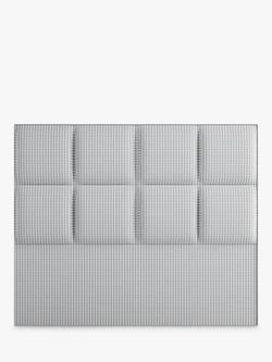 Vispring Atlas Full Depth Upholstered Headboard, Emperor, Houndstooth Steel