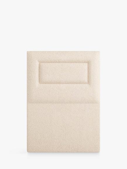 Vispring Juliet Full Depth Upholstered Headboard, Single, Faux Suede Mink