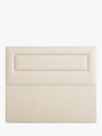Vispring Juliet Full Depth Upholstered Headboard, Double, Faux Suede Mink