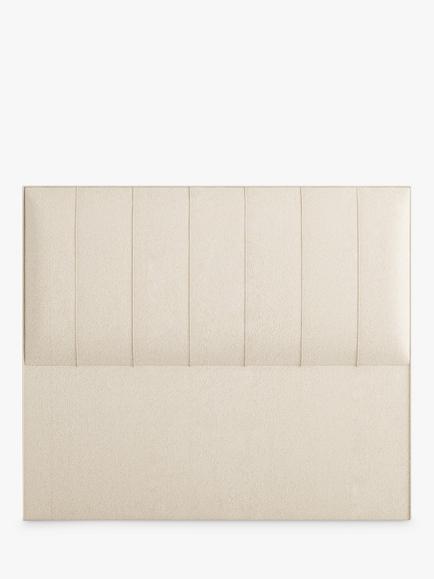 Vispring Ophelia Full Depth Upholstered Headboard, Double, Faux Suede Mink