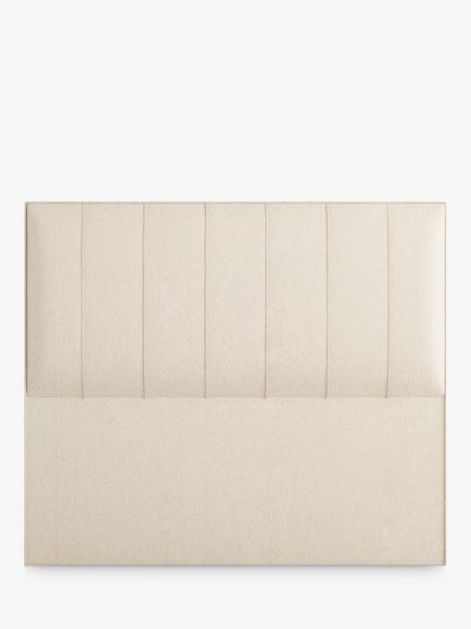 Vispring Ophelia Full Depth Upholstered Headboard, King Size, Faux Suede Mink