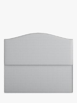 Vispring Celia Full Depth Upholstered Headboard, King Size, Houndstooth Steel