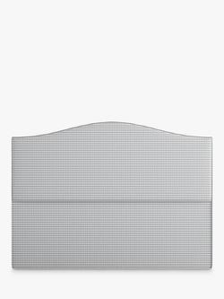 Vispring Celia Full Depth Upholstered Headboard, Super King Size, Houndstooth Steel